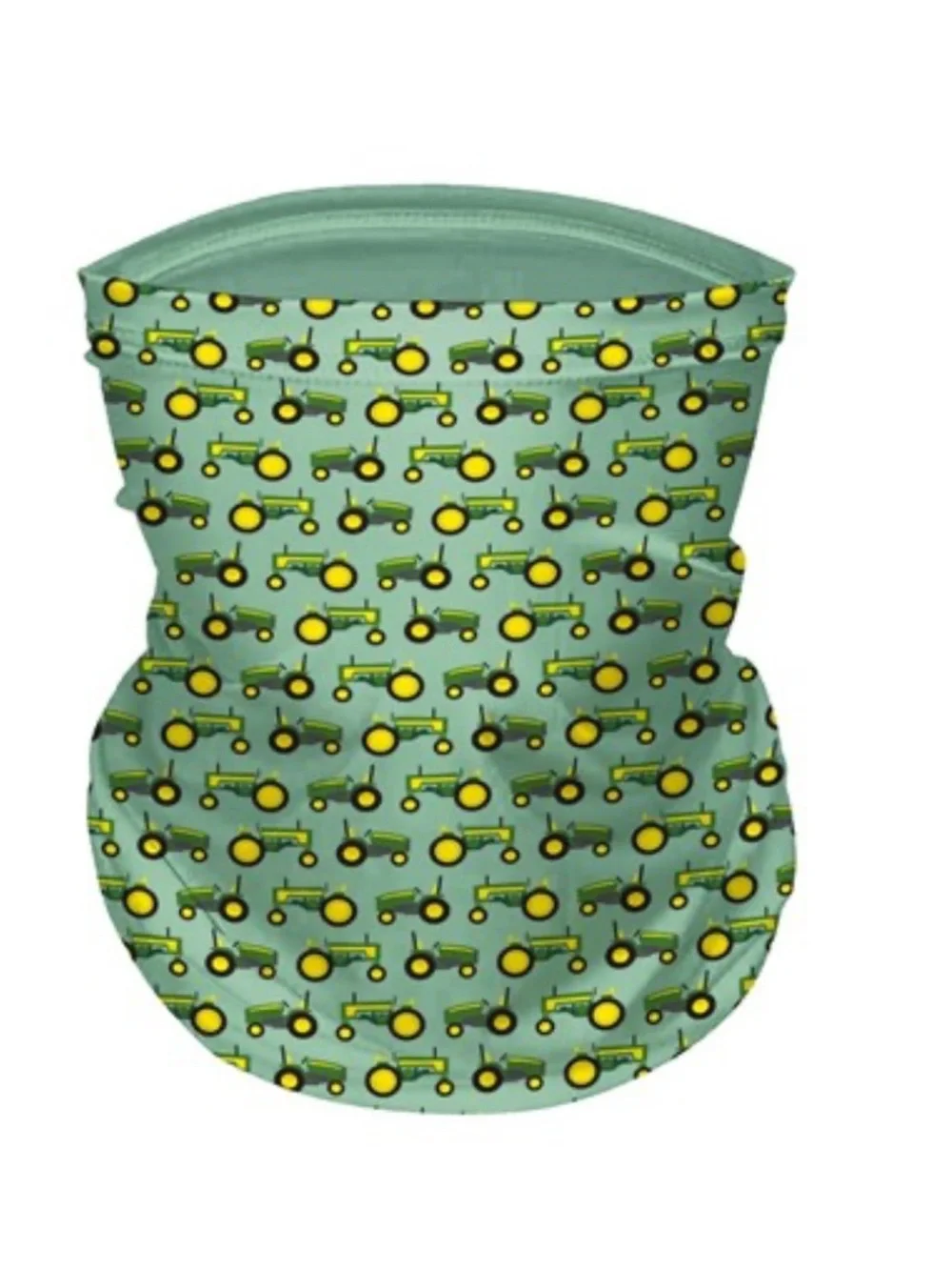 John Deere Green Neck Gaiter with all-over Tractor Print OSFM NWT